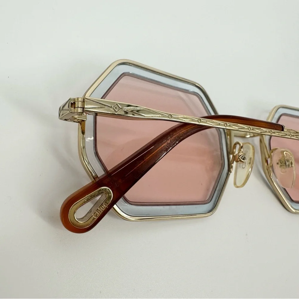 Chloe CE146S Tally Octagonal Sunglasses Pink Lens